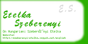 etelka szeberenyi business card